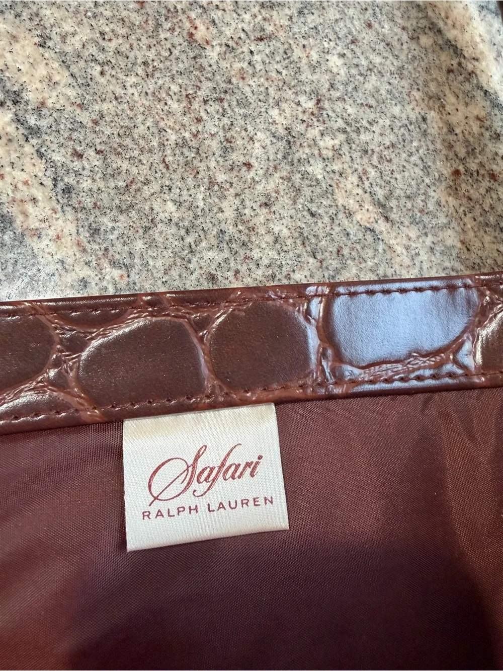 Ralph Lauren Croc-Embossed Tote Bag
